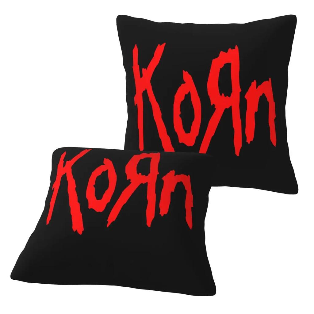 Music Rock Korn Band 2 Pcs Square Pillowcase Pillow Cover Cushion Decor Comfort Throw Pillow For Home Sofa
