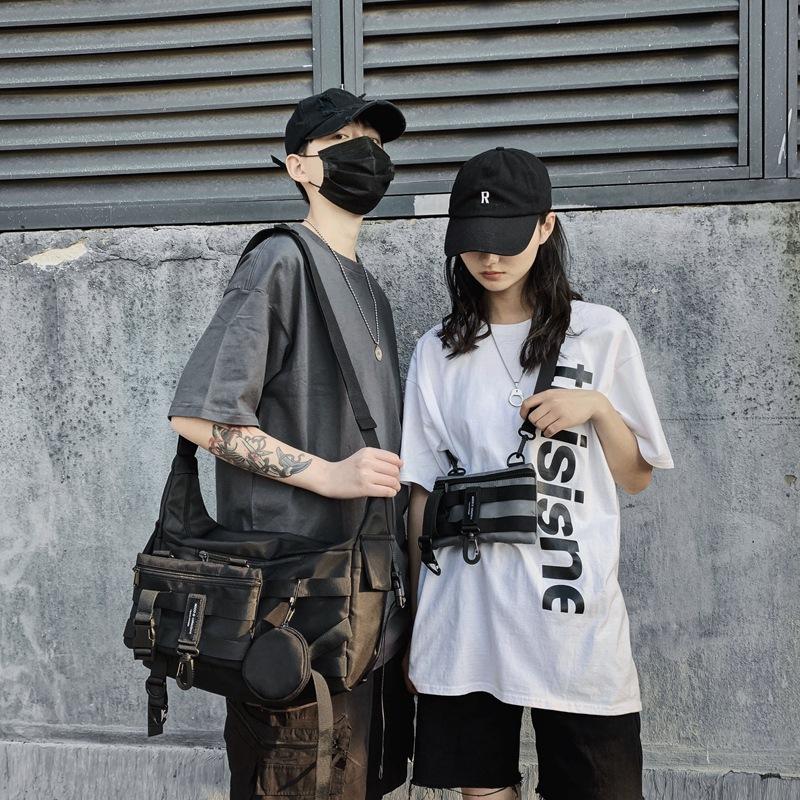 Сумка через плечо мужская японская сумка Harajuku повседневная универсальная почтальонская сумка функциональная сумка для инструментов женская сумка через плечо
