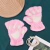 Winter Warm Fingerless Gloves Lovely Sweet Bear Paw Thickened Plush Half Finger Glove Multicolor Fluffy Soft Cat Claw Mittens