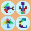 Kancharo Tetris-Style Tangram Puzzle, Montessori 3D Tetris Creative Math Educational Toy for Kids