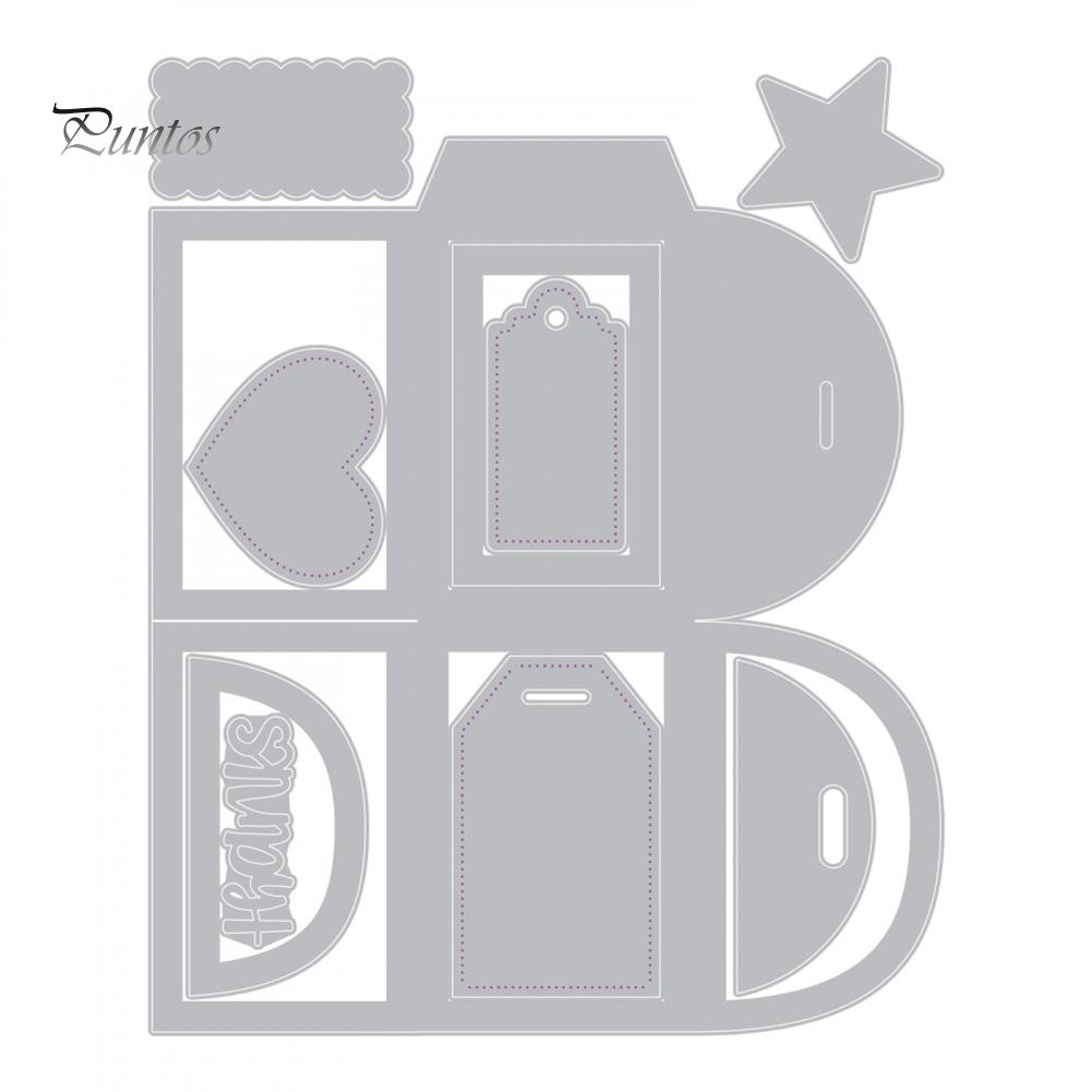 Gift Box Cutting Dies DIY Scrapbook Emboss Paper Cards Craft Punch Stencil Mold
