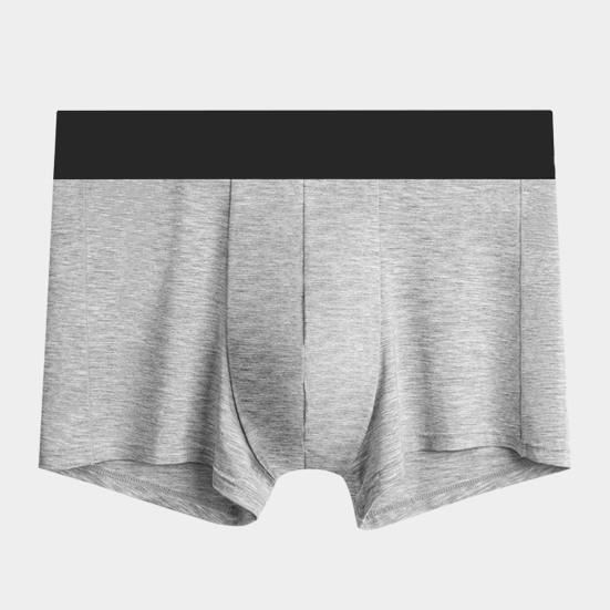 Мужские трусы-боксеры средней посадки U-образной формы из модальной ткани, мягкие, удобные, эластичные шорты