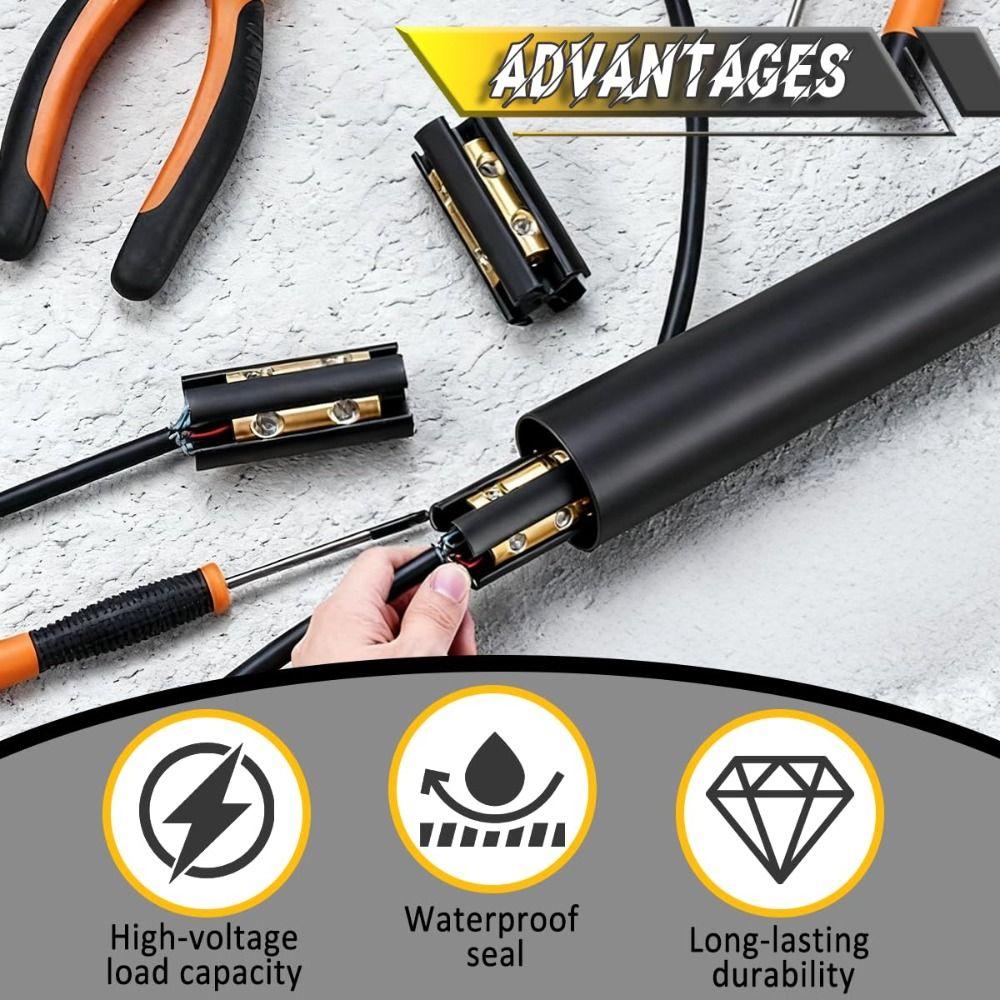 600 Volts Rated Underground Wire Splice Kit Heat Shrink Waterproof Direct Burial UF Wire Durable UV Resistant Splice Kit