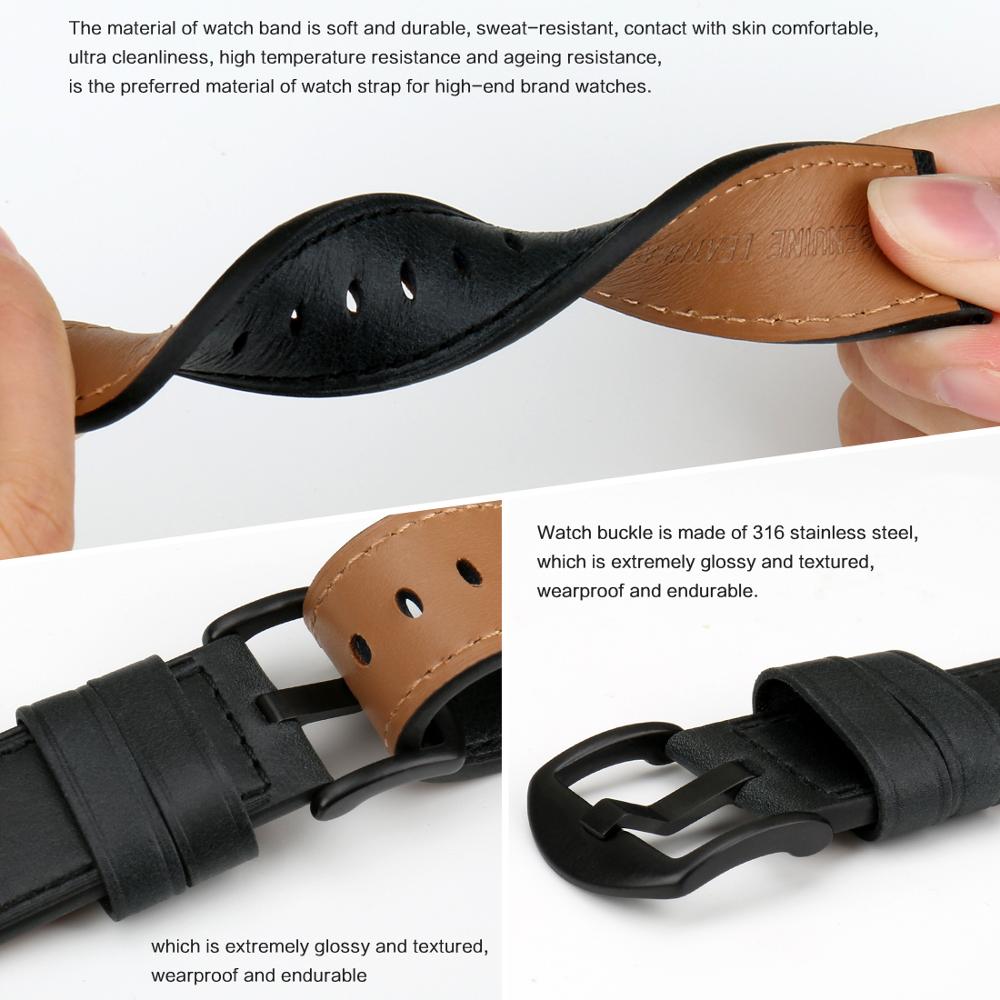 Ремешок для часов из натуральной кожи, аксессуары для часов, ремешок для часов 22 мм, 24 мм, браслет, мягкий тонкий ремешок для часов, ремешок для часов для ископаемых