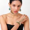 Vintage floral tassel bracelet, earrings, and necklace set - bohemian ethnic jewelry