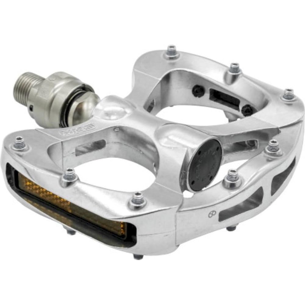 MKS Pretzel Ezy Superior Silver Bicycle Pedals (Mikashima Manufacturing)