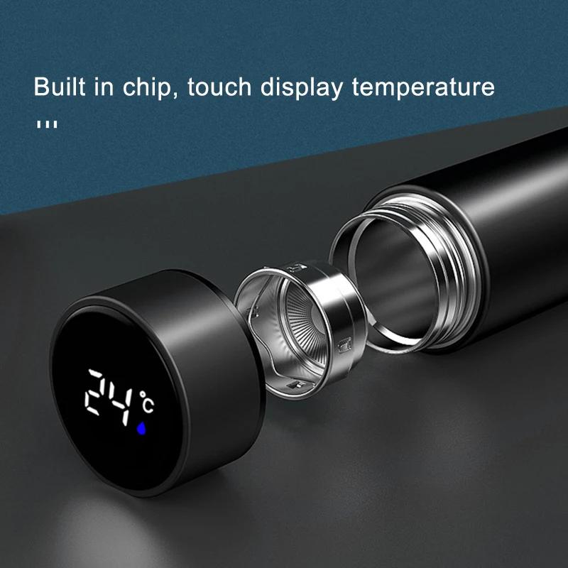 Творческая интеллектуальная термокружка-термос, портативная высококачественная термокружка из нержавеющей стали для студентов, которую можно принести с собой