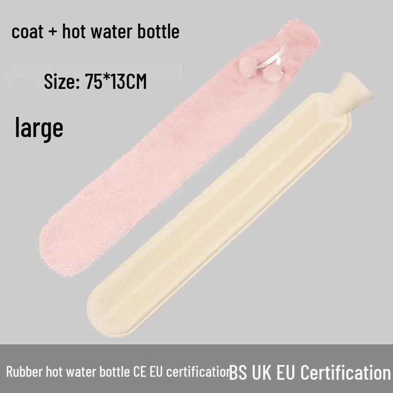 Explosion-Proof Hot Water Bottle: Rubber Design for Stomach and Feet, Long-Lasting Warmth