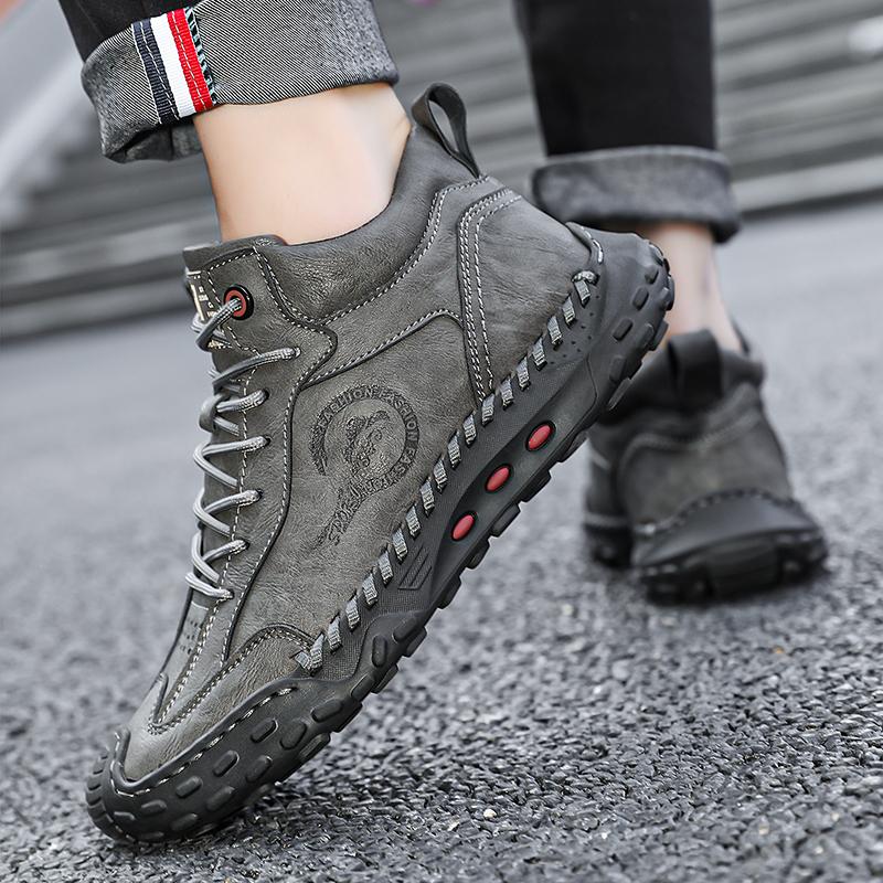 Обувь для вождения автомобиля Мужские кожаные ботинки ручной работы Повседневная обувь из натуральной кожи Ботильоны для мужчин