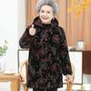 Elderly Women Winter Jacket Coats 5XL Old People Warm Outerwear Thicken Warm Velvet Hooded Parkas Grandmother Parka