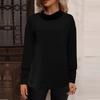 Autumn and Winter Women's Fashion Casual Turtleneck Brushed Knitwear