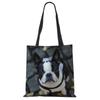Shopping Bags For Groceries French Bulldog Custom Print Handbag Women Shoulder Cloth Pouch Foldable Girl Large Linen Bag