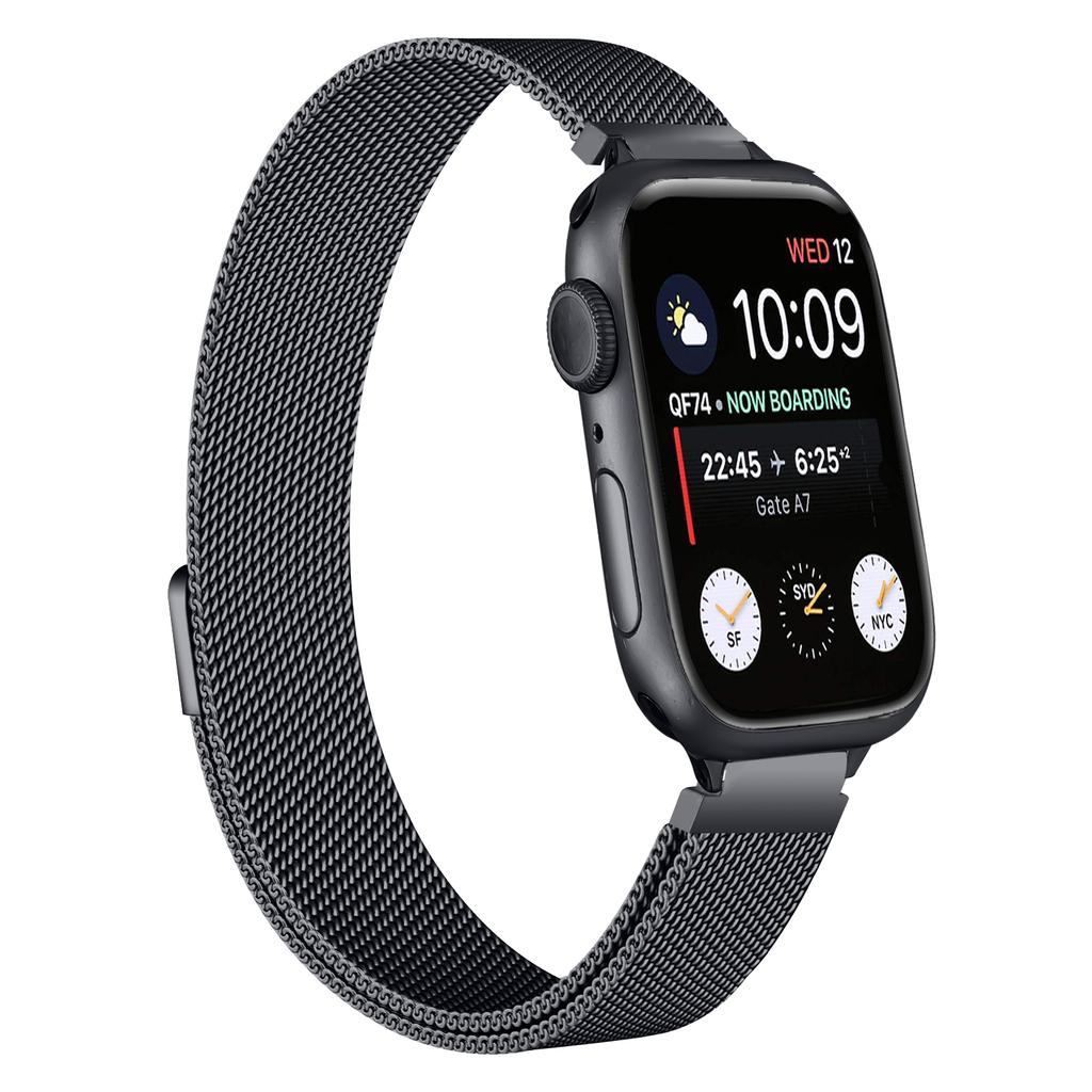 Watch Band for Apple Watch Series 11 10 42mm / 9 8 7 41mm / SE3 SE2 SE 6 5 4 40mm / 3 2 1 38mm Stainless Steel Milanese Magnetic Strap