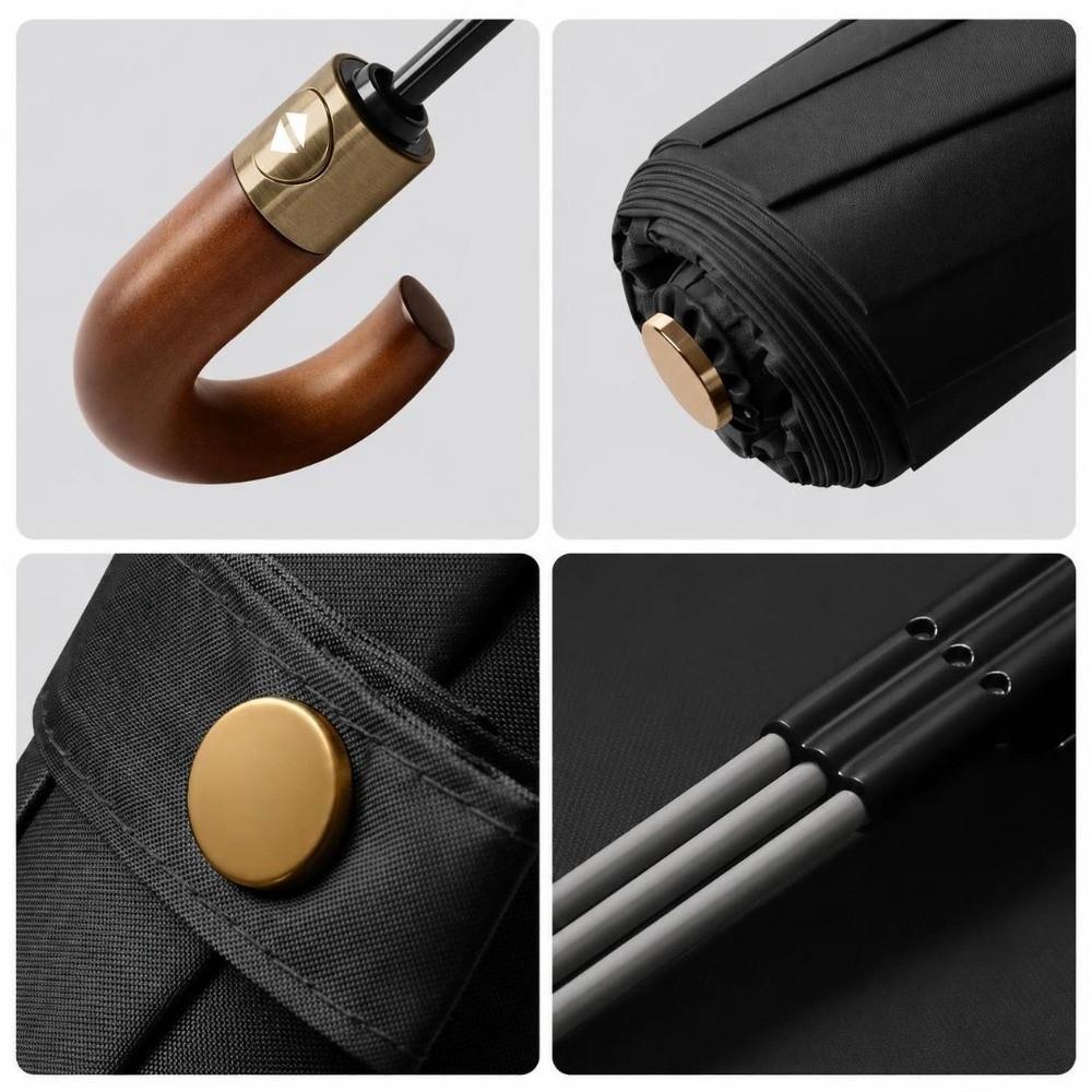 UV Protection Business Umbrella Windproof 3-Fold Umbrella Automatic Folding Umbrella Rainy Season