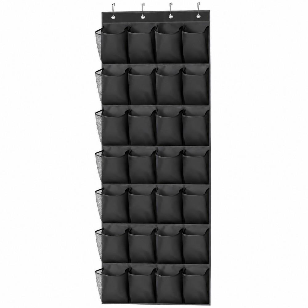 14/24/28/35/40/48 Grid Shoe Rack Mesh Pockets Shoe Storage Bag Over The Door Shoe Organizer Home