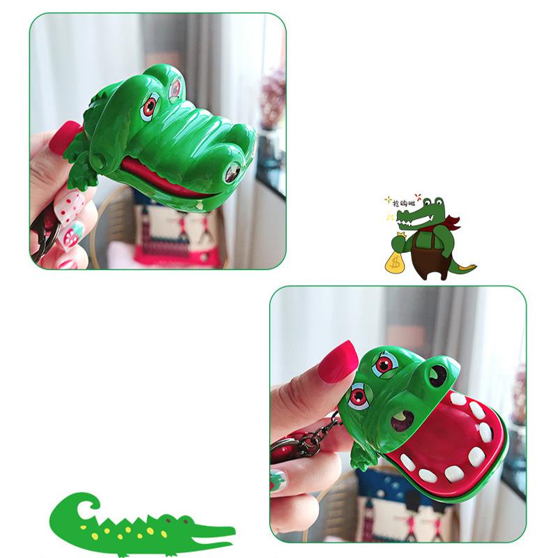 Забавный милый мультяшный рот зуб аллигатора рука брелок детская игрушка кусающий крокодил игровой брелок для женщин мужчин подарочный пакет кулон