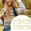 4 Pieces Strap Belt Buckle with Open Hook Webbing Clip Quick Release Metal G Hooks