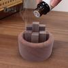 Wooden Aromatherapy Diffuser Round Car Essential Oil Diffuser Natural Wood Stick Fragrance Expanding Base Home Office Desktop Decoration