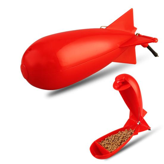 Carp Fishing Feeder Large Capacity Rocket-Shaped Reusable Floating Bait Container Lure Cage Fishing Nesting Tool