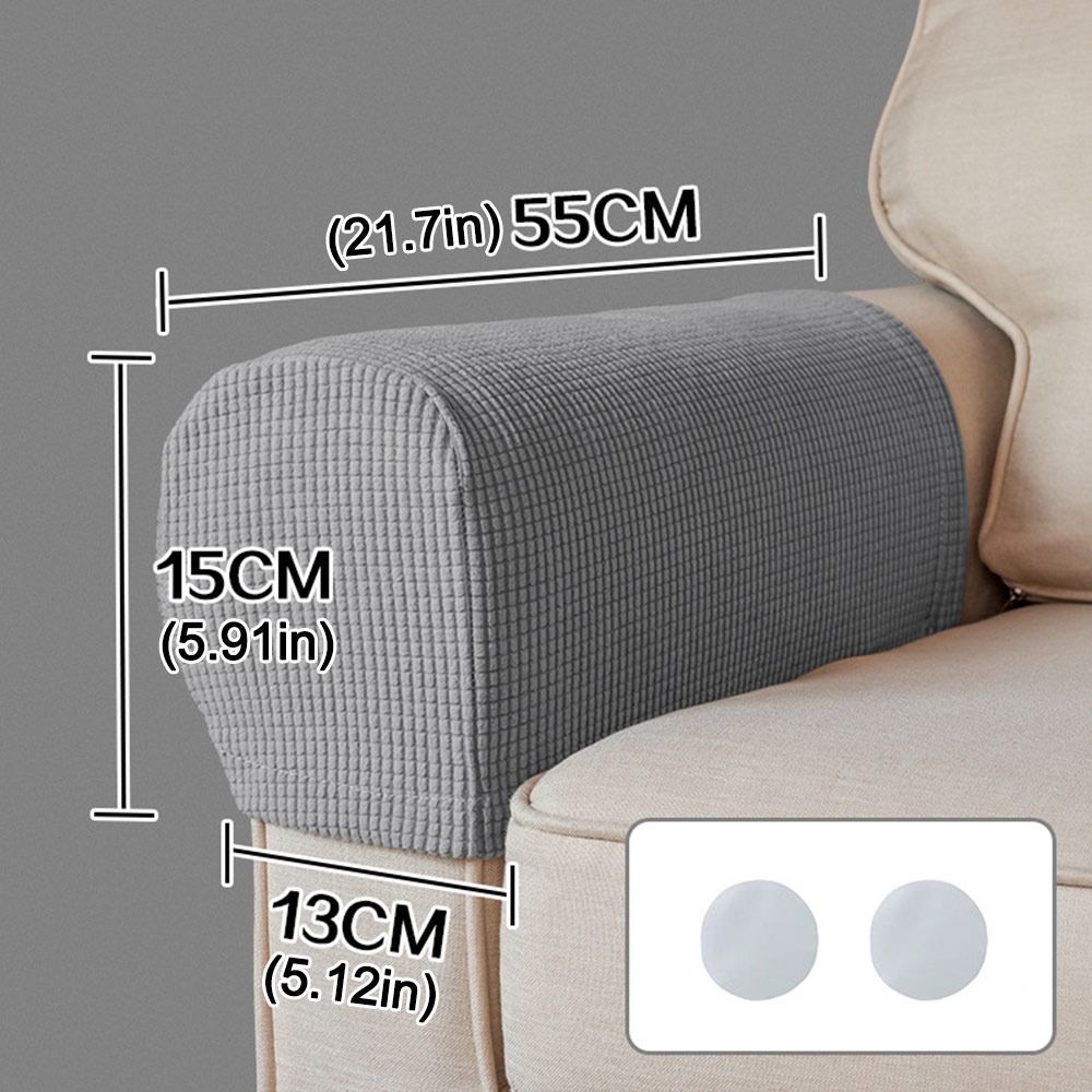 1Pair Stretch Sofa Cover Elastic Couch Arm Protector Sofa Armrest Cover  for Home Furniture Decor