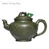 16X10.3 см фиолетовая керамика в китайском стиле в стиле ретро, оригинальная руда, чайник из зеленой глины, ручная резьба по дереву для чайной церемонии Primula, чайный сервиз