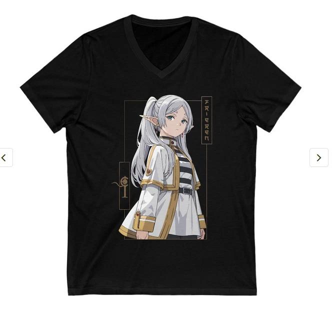 100% cotton TOPS UNISEX TEES MENS WOMENS Frieren T-Shirt Beyond Journey's End Fern Stark Sleeve Unisex Shirt All Size 511