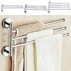 Stainless Steel Towel Bar Rotating Towel Rack Bathroom Kitchen Wall-mounted Towel Polished Rack Holder Hardware Accessory