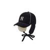 [MLB] Детская кепка JQT 7AWMR0146-50BKS Горпкор Флисовая кепка с ушками New York Yankees