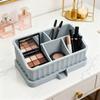 Toothbrush Holder with Soap Tray Bathroom Organizer with Drainage Holes Removable Design for Toothbrush Toothpaste Cosmetics
