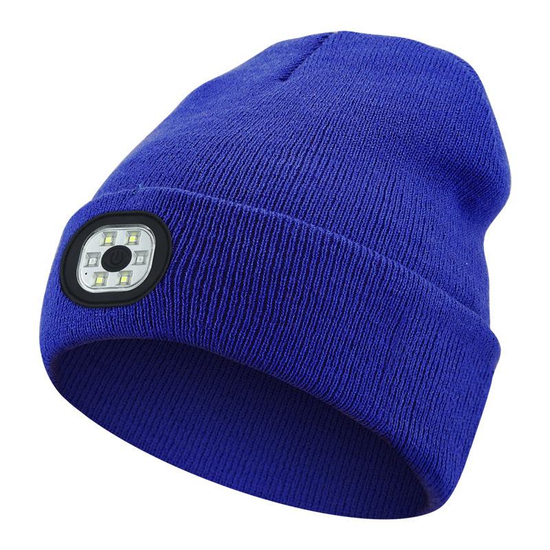LED Beanie with Light Unisex Warm Winter Hat Unisex LED Hat with Flashlight Beanie Hat Flashlight Fishing Camping Night Hat