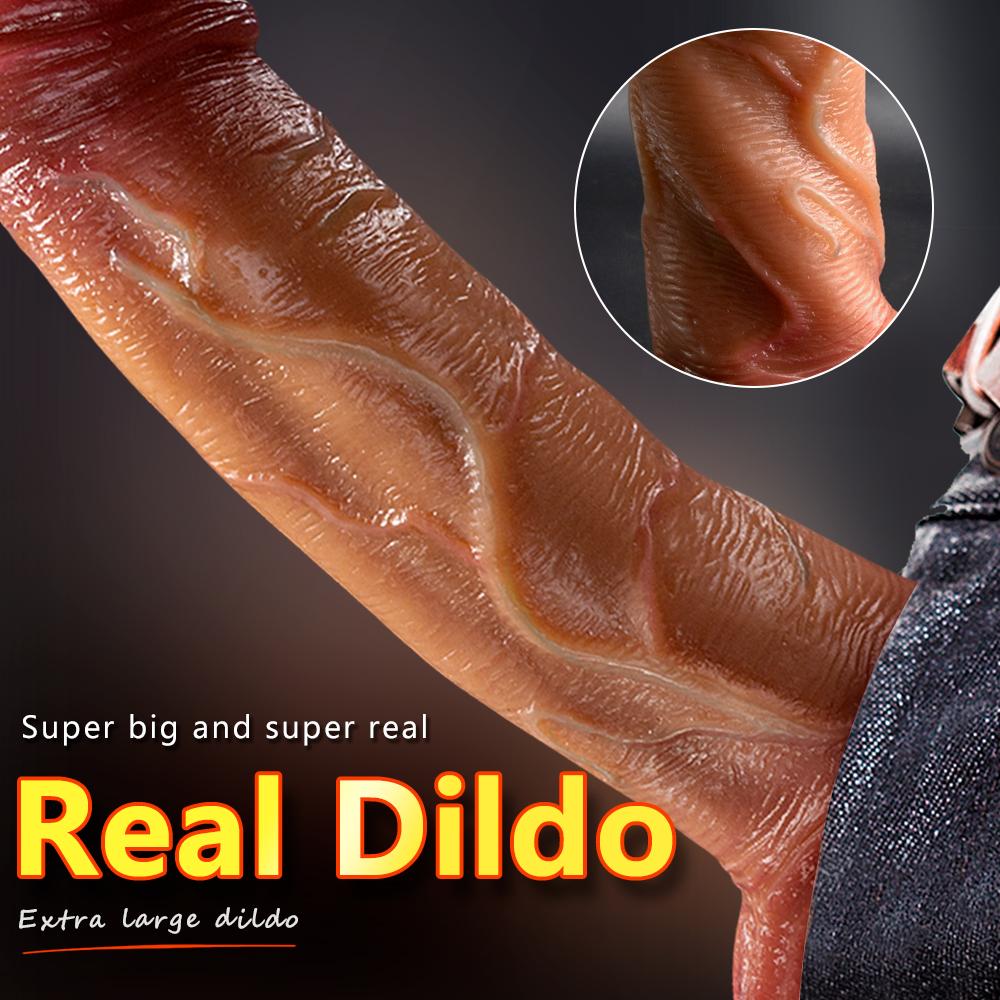 Cone-star King Double Liquid Silicone Artificial Penis Makeup Female Masturbator Thick Long Vacation Penis Adult Sexual Supplies