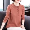 Women's Spring and Fall Long-sleeved Casual Shirt Middle-aged and Elderly Mother Temperament Elegant Bottoming Shirt