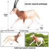 Simulated Animal Wild Antelope Elk Horned Horse Model Ornament Toy Children