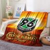 Custom Name Hannover 96 Flannel Blanket, High quality Comfortable for All Seasons, Home Decor, Warmth and Comfort