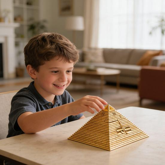 Wooden Pyramid Decryption Mystery Toy 3D Wooden Pyramid Puzzle Riddle Game Brain Teaser Educational Toy for Adults Teens