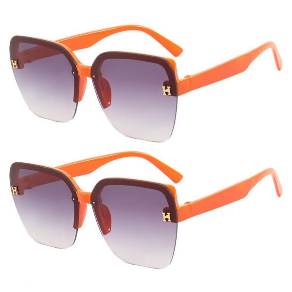 Large Frame Sunglasses H Letters Round Face Show Face Small Fashion Anti-UV Sunglasses