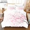 Комплект постельного белья с изображением японской сакуры, напечатанный на 3D принтере, пододеяльник с наволочкой, двуспальная кровать, односпальная кровать размера «king-size»