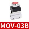 Mechanical valve MOV-03B 1/8" Thread 2 Position 3 Way Red Green Flat Push Button Momentary Pneumatic Valve