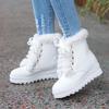 Женские зимние ботинки Зимние теплые толстые подошвы с плюшевой кроличьей шерстью ботильоны удобные ботильоны большого размера