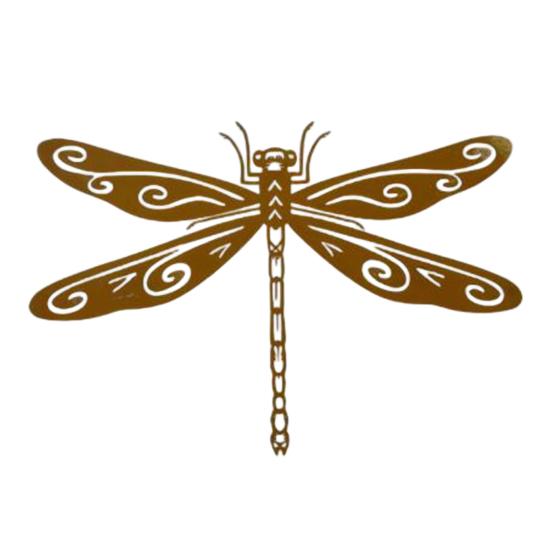 1/2/3 шт. Ржавое украшение в виде стрекозы, всепогодная 3D металлическая статуэтка стрекозы, искусство, для дома, улицы, сада, патио, заднего двора, забора, стены