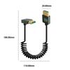 8K HDMI-Compatible To HDMI-Compatible Coiled Cable 48Gbps Extreme Thin HDMI-Compatible 2.1 Cable for Camera/PC/Monitor