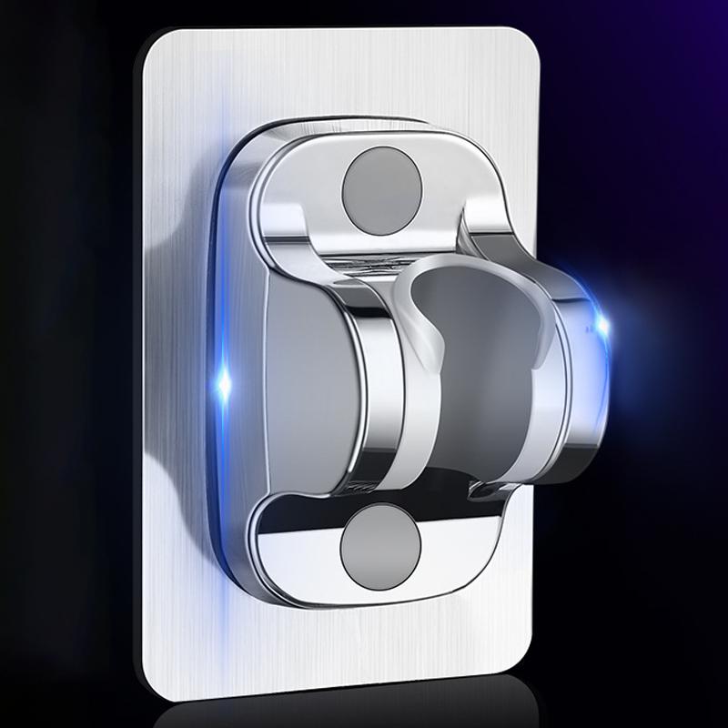 Самоклеящийся держатель для душевой штанги и лейки, регулируемый, настенный, фиксированная базовая пластина, кронштейн для аксессуаров для ванной комнаты