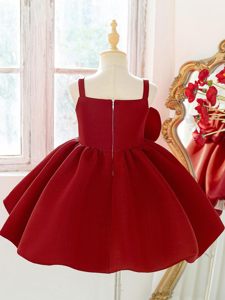 2025 Girls' Formal Bud Skirt Dress: 3D Floral Princess Party Outfit for Birthdays & New Year's.