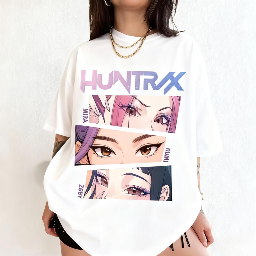 Kpop Demon Hunters Футболка Comfort Colors Футболка Huntrix Girl Футболка Подарок для Kpop Фаната Mira Rumi Joey Идол Группа Huntrix Мерч Топы