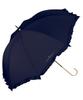 Feminine Ruffled Navy Sun and Continuous Water Long Umbrella [2022] Wpc. Women's Umbrella, 58cm, Rain, Repellent, 61818-02