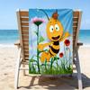 Ultra-Soft Beach Towel with Maya the bee Theme,Ideal for Pool - Camping, Diving - Perfect Travel Essential, Vibrant Beach Towel.