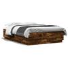 Bed Frame Smoked Oak 120x200 cm Engineered Wood