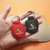 Кожаный брелок для ключей автомобиля Щитовидный брелок-кольцо для Porsche Panamera Cayenne Taycan 911 718 Macan Carrera-GT 928 944 968 944 Аксессуар