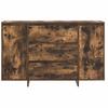 Sideboard Smoked Oak 120 x 41 x 75 cm Wood Based Material