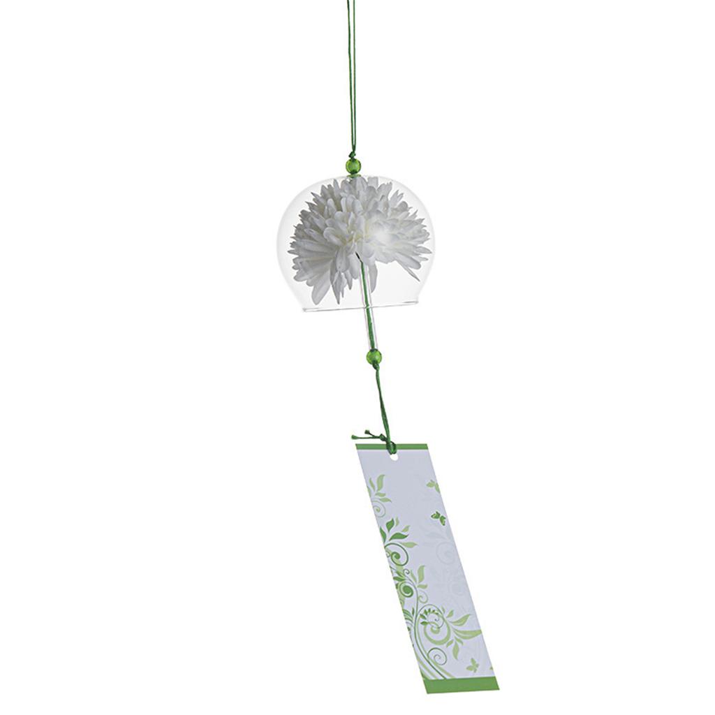 Floral Wind Chime Japanese Wind Chimes Decors For Home Decors Garden Art Enthusiasts Quality Rust Resistant Glass